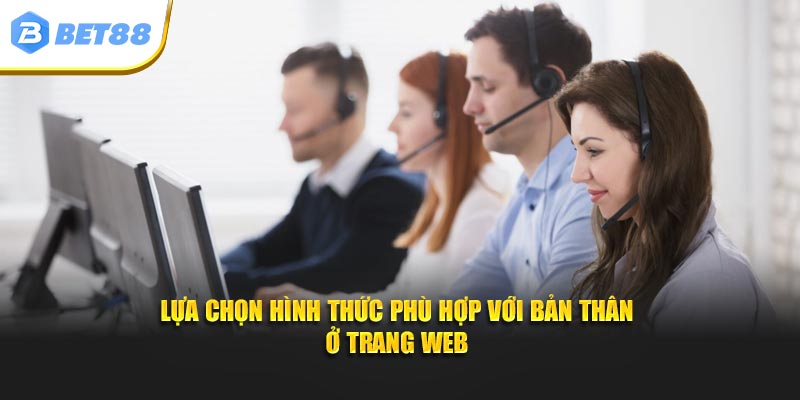 Lựa chọn hình thức phù hợp với bản thân ở trang web