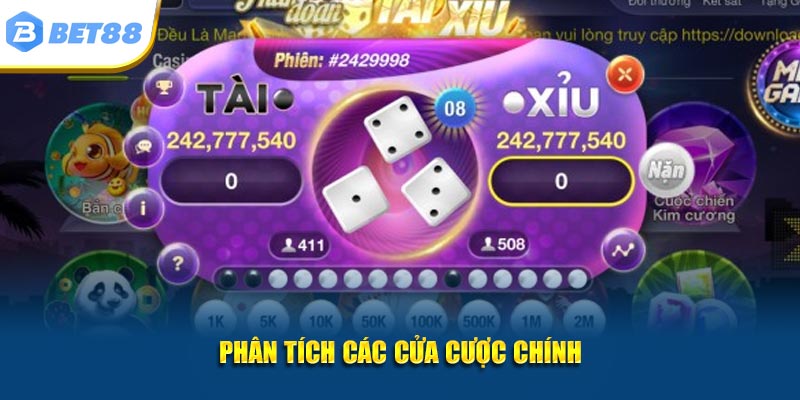 Phân tích những cửa cược chính